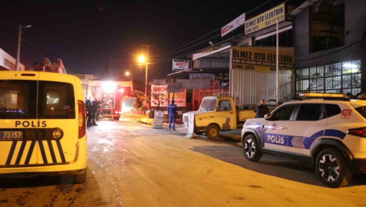 Sanayi sitesinde korkutan yangın: Ekipler kısa sürede söndürdü