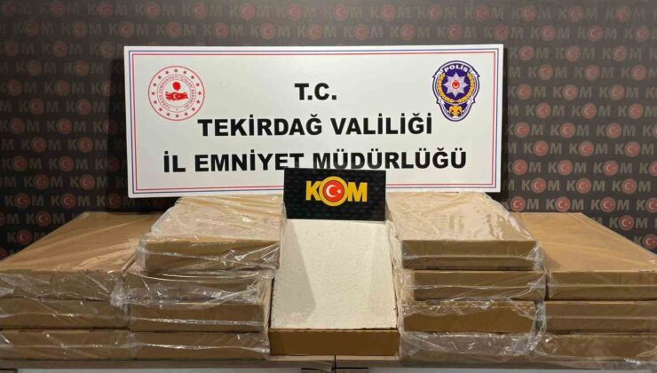 Tekirdağ’da 75 bin adet dolu makaron ele geçirildi