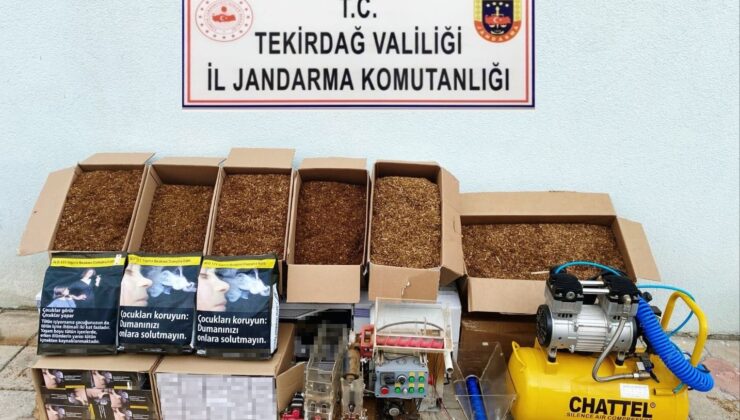 Tekirdağ’da tütün ve makaron operasyonu