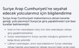 THY, Suriye’ye İran ve İsrail vatandaşlarını taşımayacak