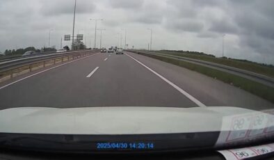 Duble yolda ters yönde giderek tehlike saçan sürücüye 9 bin lira ceza