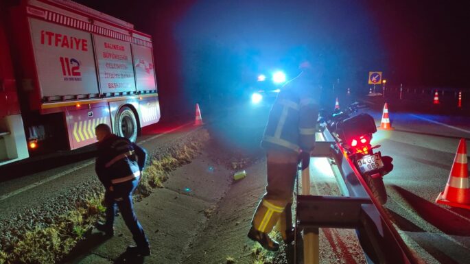 Balıkesir’de motosiklet kazası: 1 kişi hayatını kaybetti