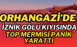 Orhangazi’de İznik Gölü Kıyısında Top Mermisi Panik Yarattı