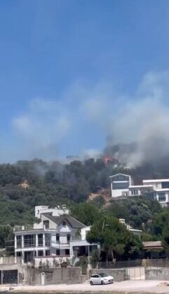 Mudanya Sahilinde Yangın Paniği: Denize Girenler Alevleri Görünce Korkuya Kapıldı