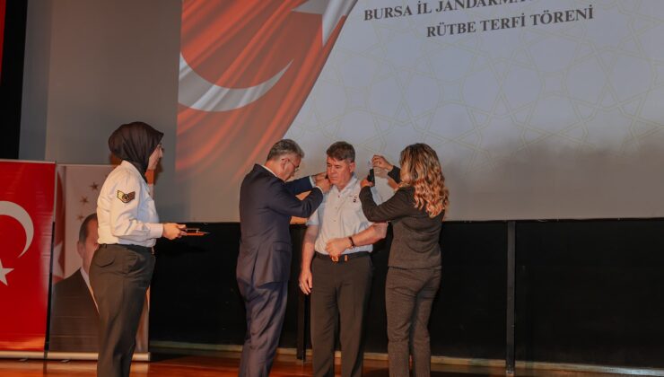 Bursa İl Jandarma Komutanlığı’nda Rütbe Terfi Töreni Düzenlendi
