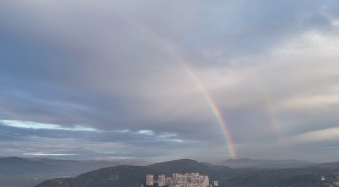 Kestel semalarında gökkuşağı oluştu
