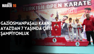 Gaziosmanpaşalı Kaan Ayaz’dan 7 yaşında çifte şampiyonluk