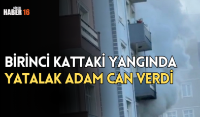 Birinci Kattaki Yangında Yatalak Adam Can Verdi