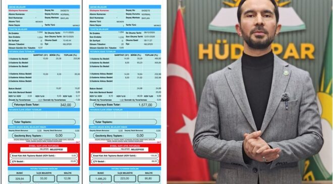 HÜDA PAR Bursa İl Başkanı Aras’tan Bursa’daki su zamlarına tepki