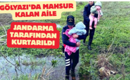 Gölyazı’da Mahsur Kalan Aile Jandarma Tarafından Kurtarıldı