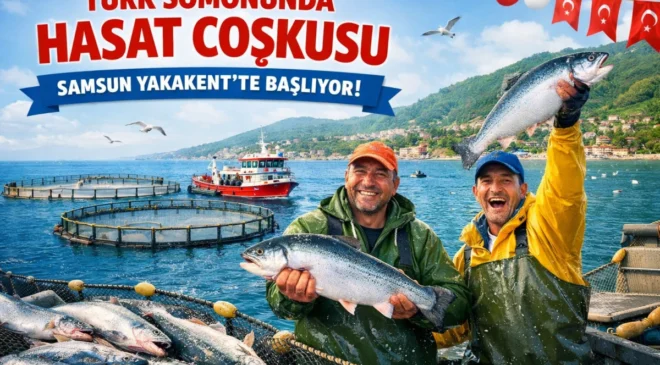 Türk Somonunda Tarihi Gün: Hasat Coşkusu Samsun Yakakent’te Başlıyor
