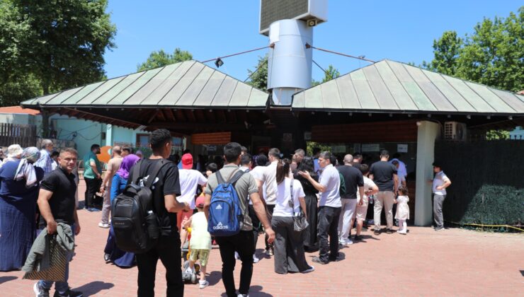 Bursa Hayvanat Bahçesi’ne bayramda ziyaretçi akını