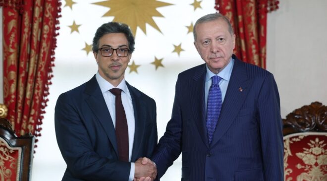 Erdoğan ile Al Nahyan Dolmabahçe’de Görüştü