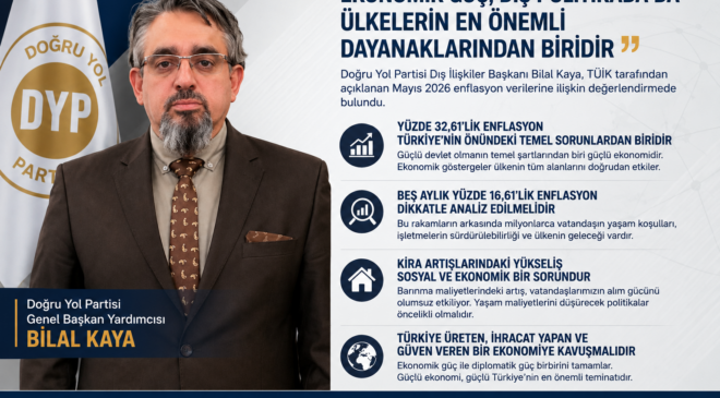 Doğru Yol Partisi Genel Başkan Yardımcısı Bilal Kaya: “Ekonomik Güç, Dış Politikada da Ülkelerin En Önemli Dayanaklarından Biridir”