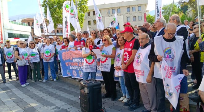 Bursa’da emekliler adına Saimler ve Aşık’tan seyyanen zam çağrısı