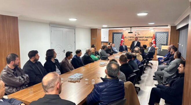 MHP Mudanya İlçe Teşkilatı’ndan İl Başkanı Özcanbaz’a hayırlı olsun ziyareti