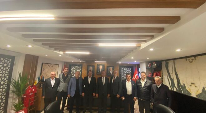 Servis ve halk otobüsçülerinden MHP Bursa İl Başkanı Özcanbaz’a ziyaret