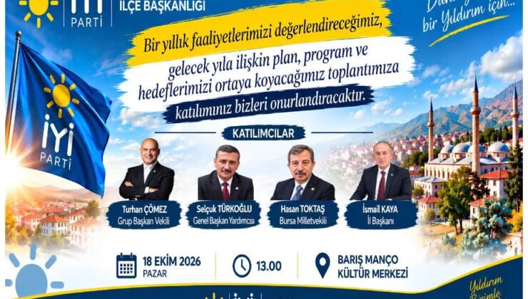 İYİ Parti Yıldırım’da bir yıllık çalışmalar masaya yatırılacak