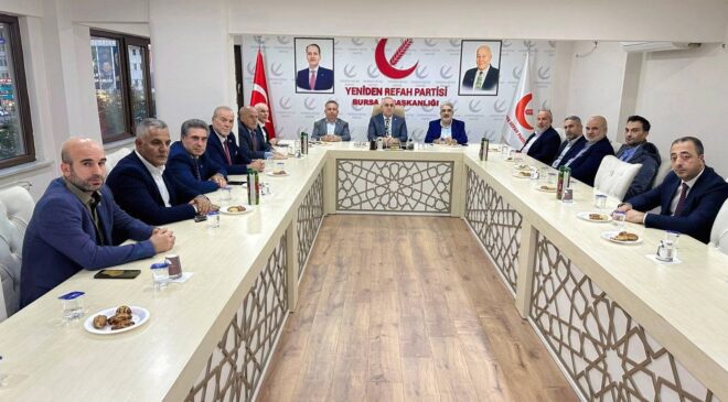 ESDER Bursa Şubesi’nden Yeniden Refah Partisi Bursa İl Başkanlığı’na ziyaret