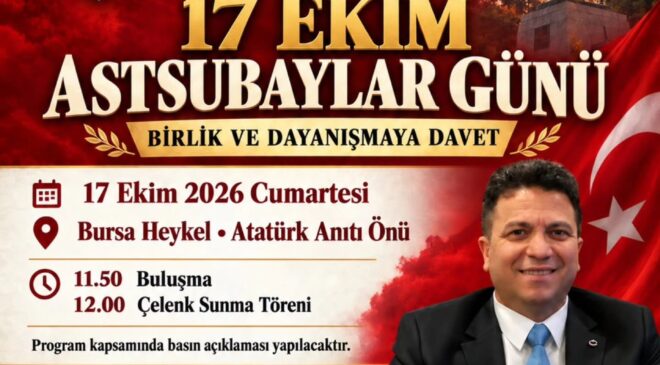 EMEKLİ ASTSUBAYLAR 17 EKİM’DE BURSA HEYKEL’DE BULUŞACAK