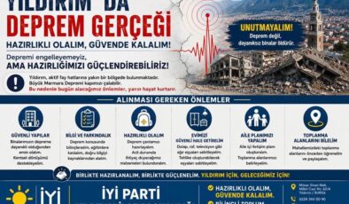 İsmail Seyis’ten Yıldırım İçin Deprem Uyarısı: “Deprem Bizi Vurmadan Önlemimizi Alalım”