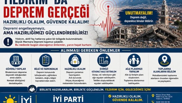 İsmail Seyis’ten Yıldırım İçin Deprem Uyarısı: “Deprem Bizi Vurmadan Önlemimizi Alalım”